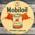 Socony Mobiloil Dueling Pegasus Large Porcelain Enamel Sign