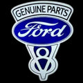 Ford V8 Parts Die Cut Porcelain Vintage Metal Sign