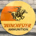 Winchester Ammunition Large Vintage Advertising Porcelain Enamel Sign (30in)
