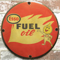 Esso Fuel Motor Oil Porcelain Enamel Sign (12in)