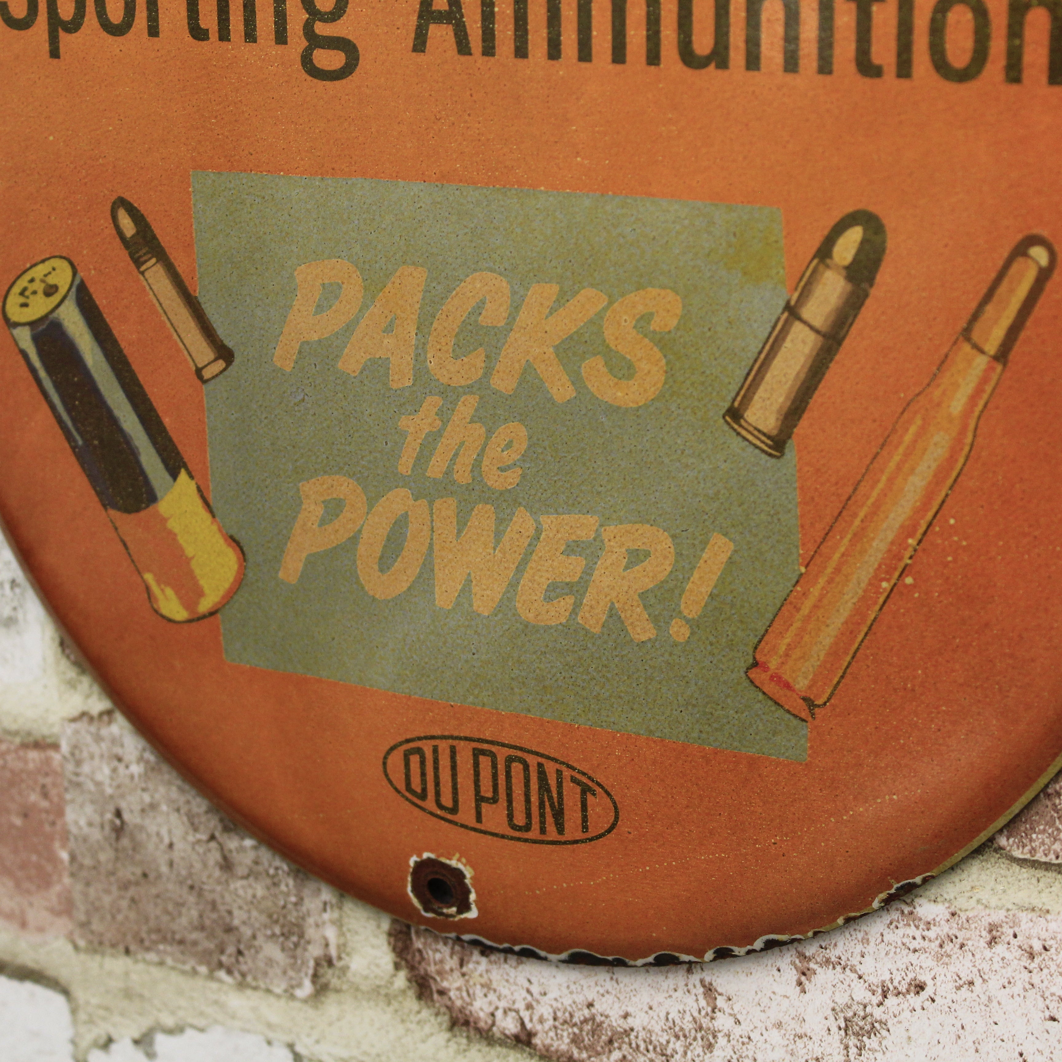 DuPont Peters Sporting Ammunition Porcelain Enamel Sign (12in)