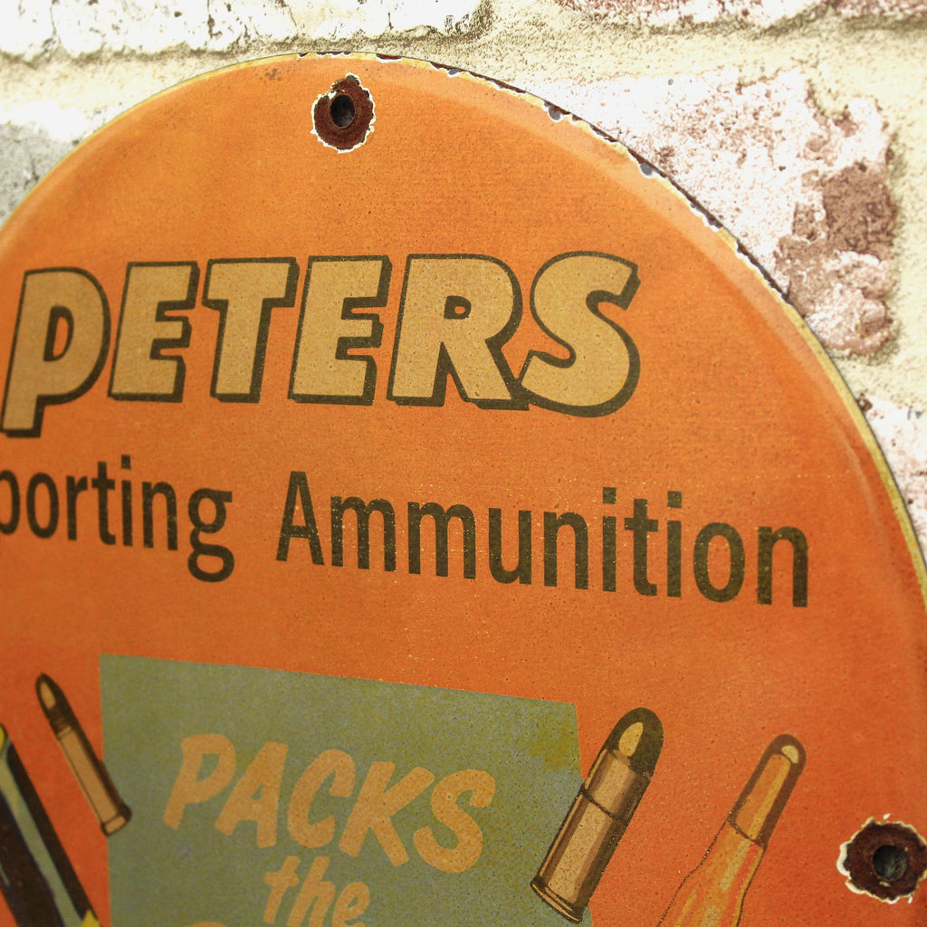 DuPont Peters Sporting Ammunition Porcelain Enamel Sign (12in)