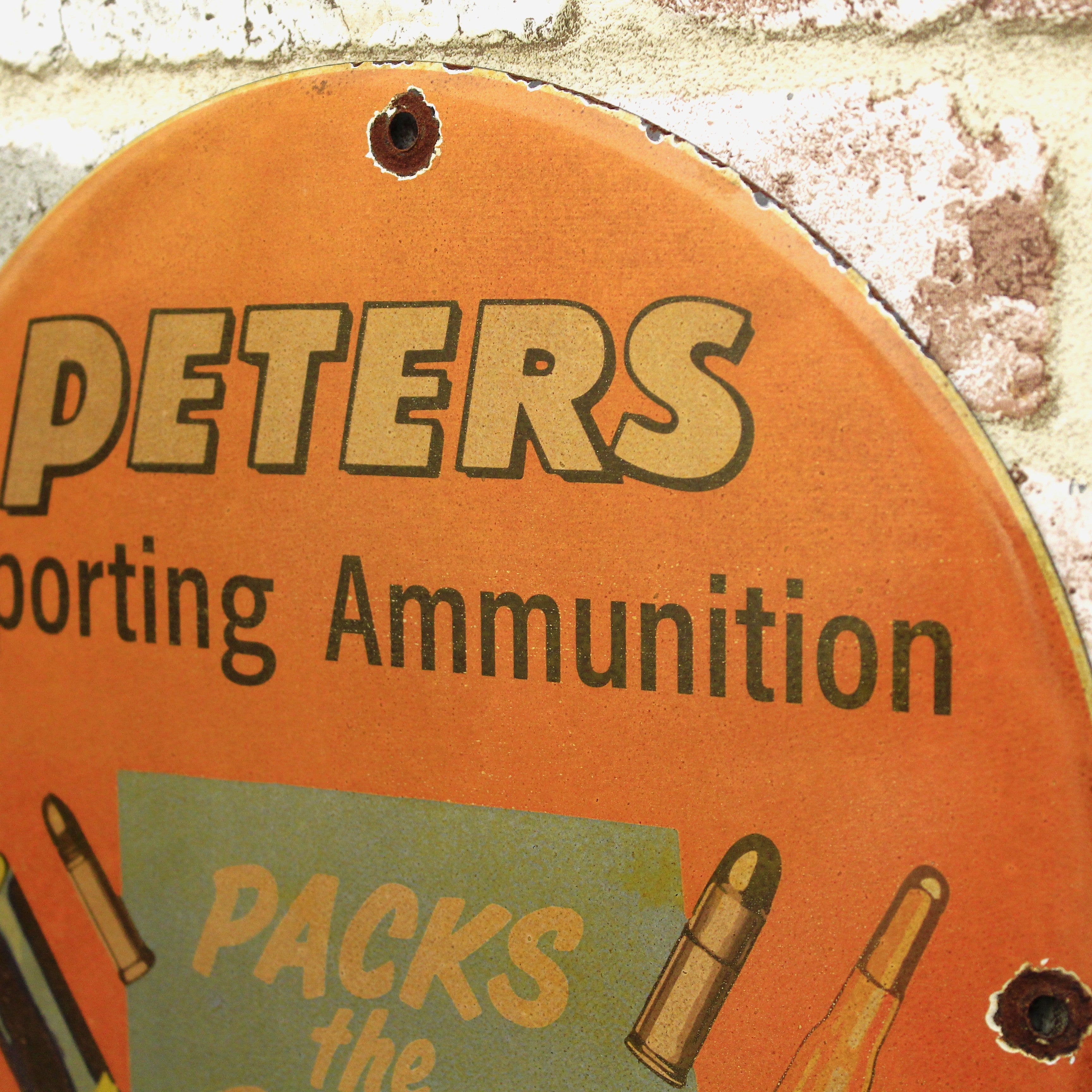 DuPont Peters Sporting Ammunition Porcelain Enamel Sign (12in)