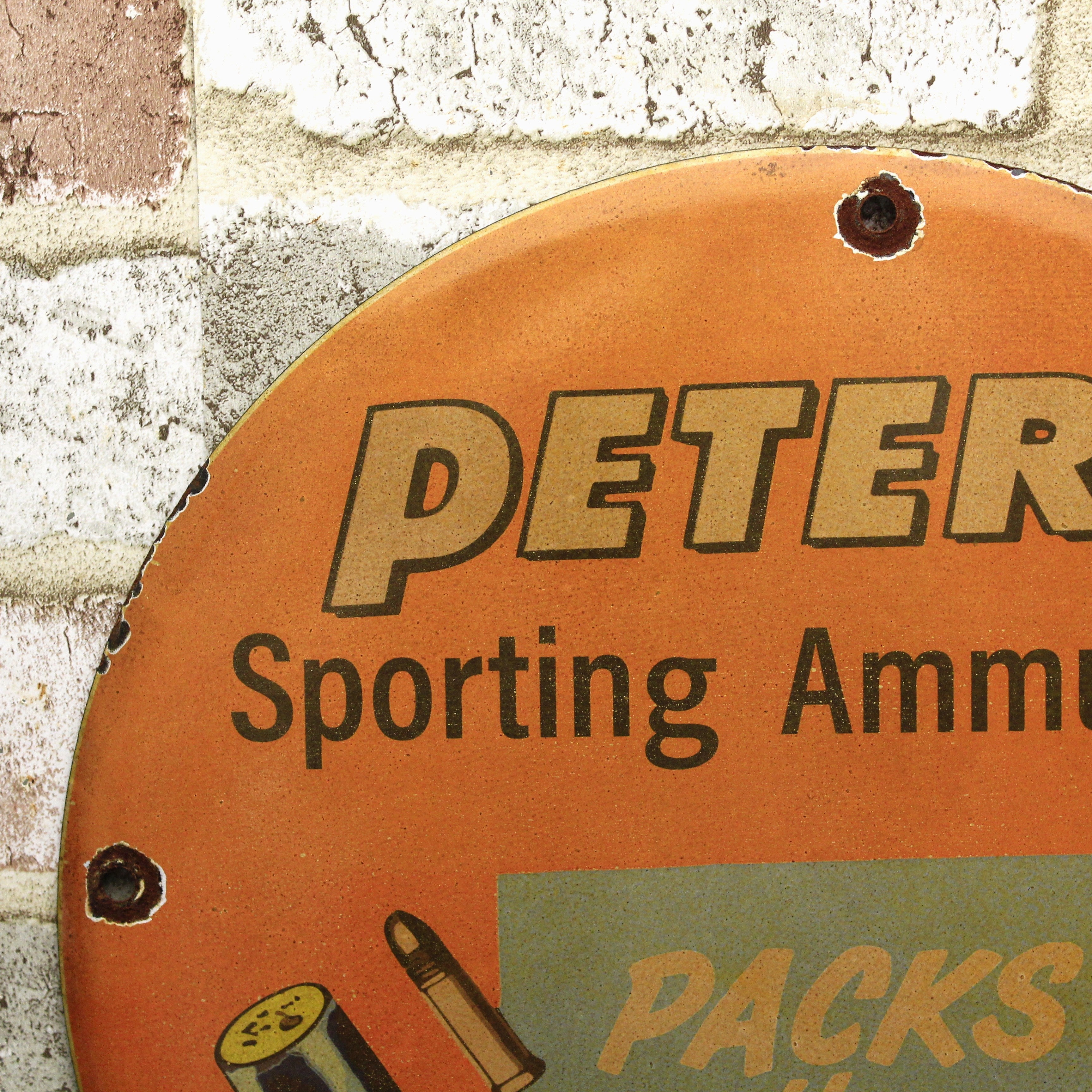 DuPont Peters Sporting Ammunition Porcelain Enamel Sign (12in)