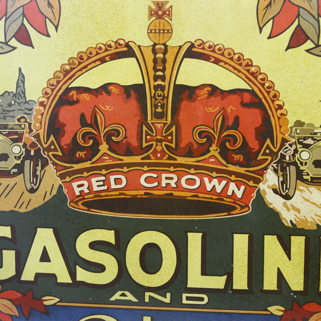 Polarine Red Crown Gasoline Porcelain Enamel Sign (12in)
