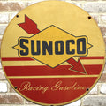 2Ft Sunoco Racing Gasoline Porcelain Enamel Sign (24-Inch)