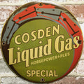Cosden Liquid Gas Special Porcelain Enamel Sign (12in)