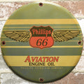 Phillips 66 Aviation Porcelain Enamel Sign (12in)