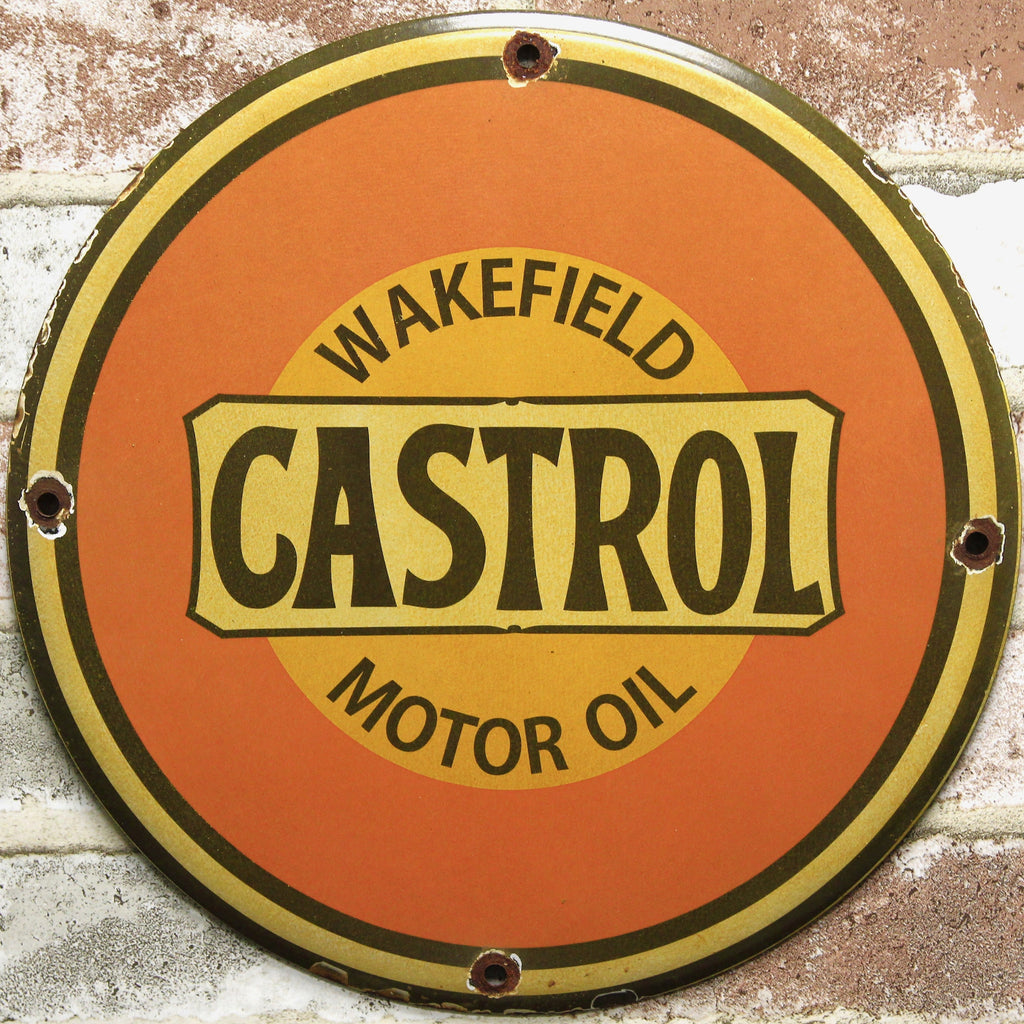 Wakefield Castrol Motor Oil Porcelain Enamel Sign (12in)