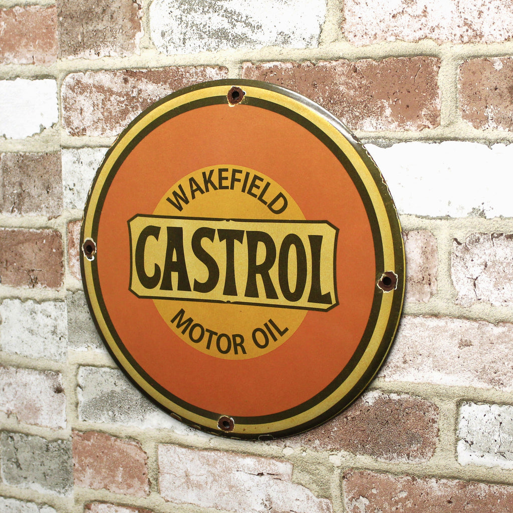 Wakefield Castrol Motor Oil Porcelain Enamel Sign (12in)