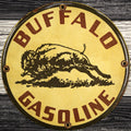Vintage Buffalo Gasoline Americana Porcelain Enamel Sign (12in)