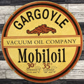 Gargoyle Mobiloil Vacuum Oil Company Porcelain Enamel Sign | Large 30-Inch