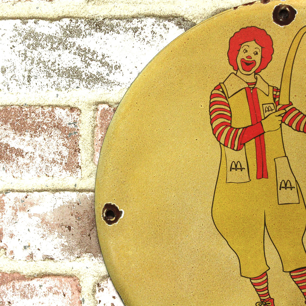Ronald McDonald Americana Porcelain Enamel Sign (12in)