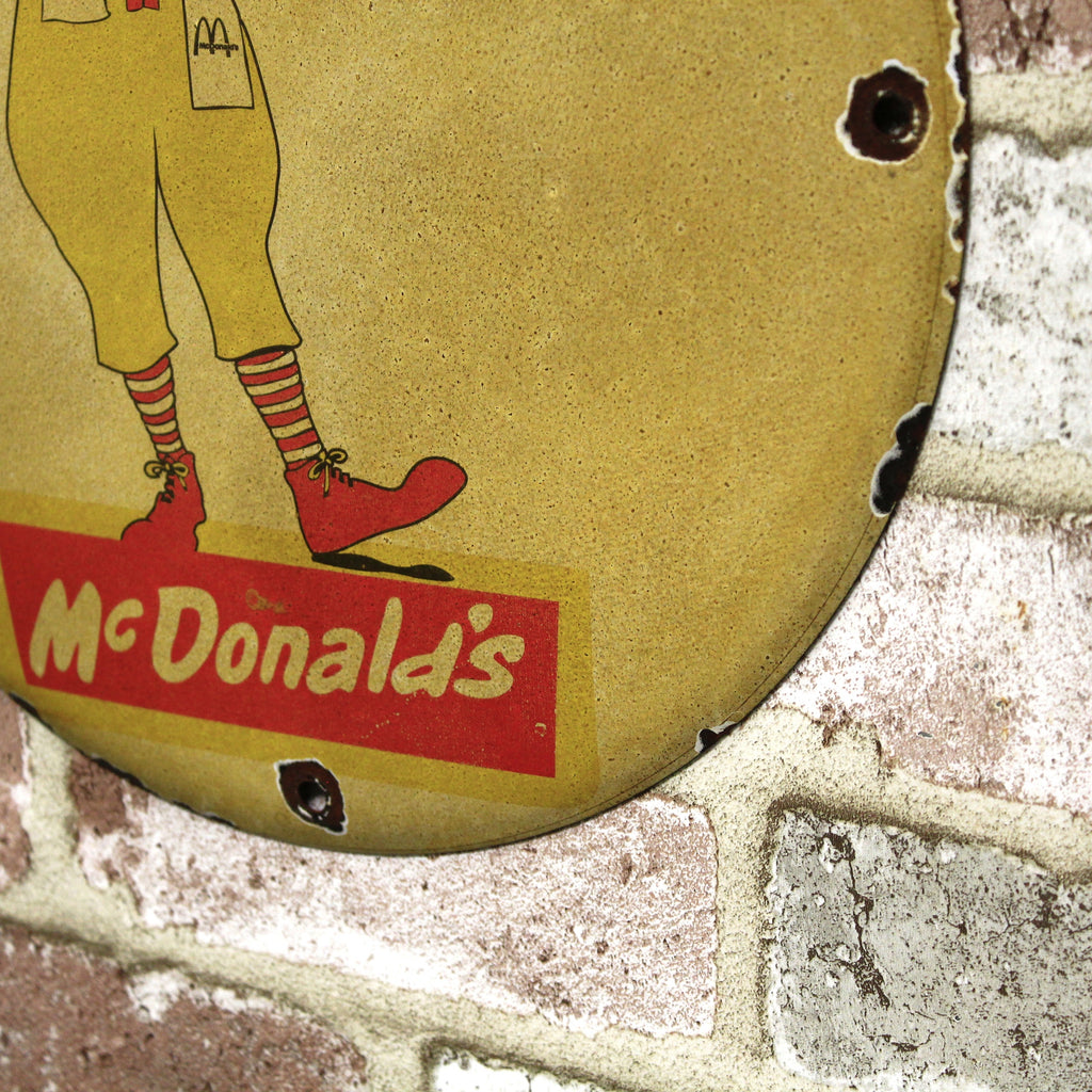 Ronald McDonald Americana Porcelain Enamel Sign (12in)