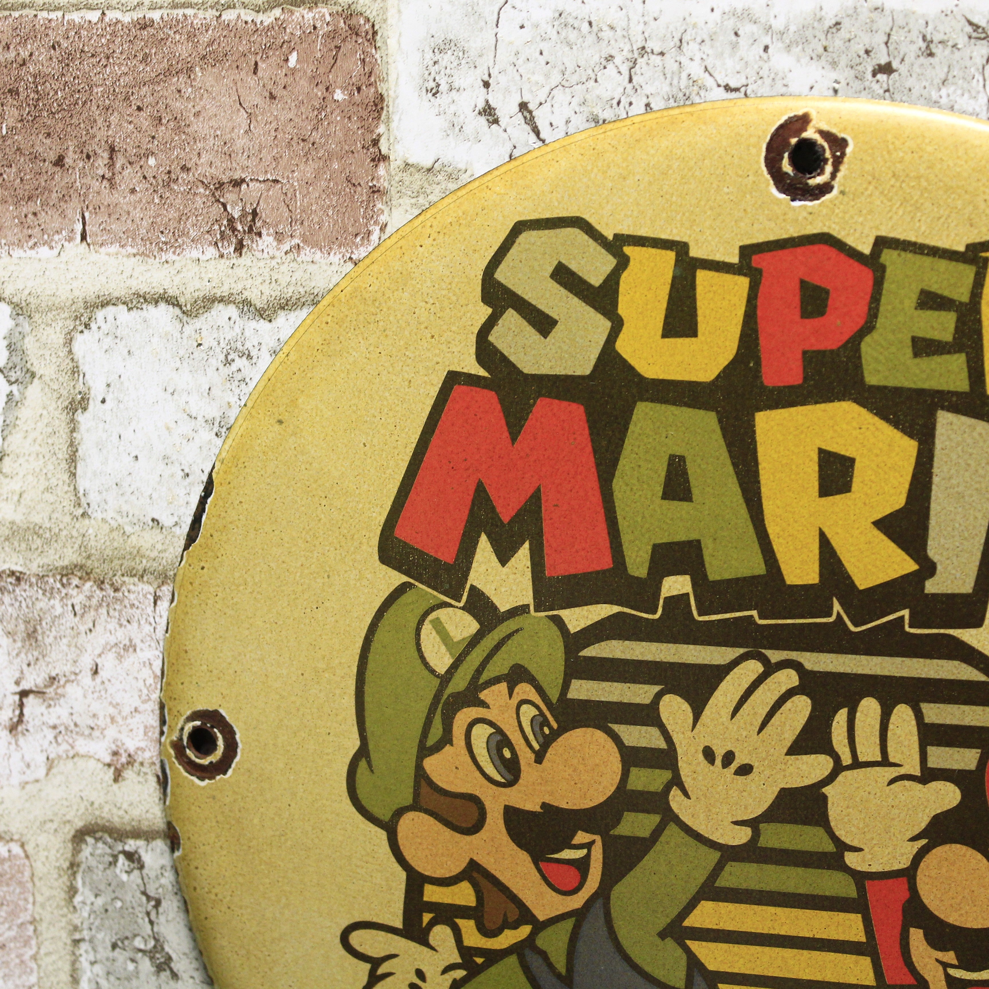 Super Mario Bros Vintage Nintendo Porcelain Enamel Sign (12in)