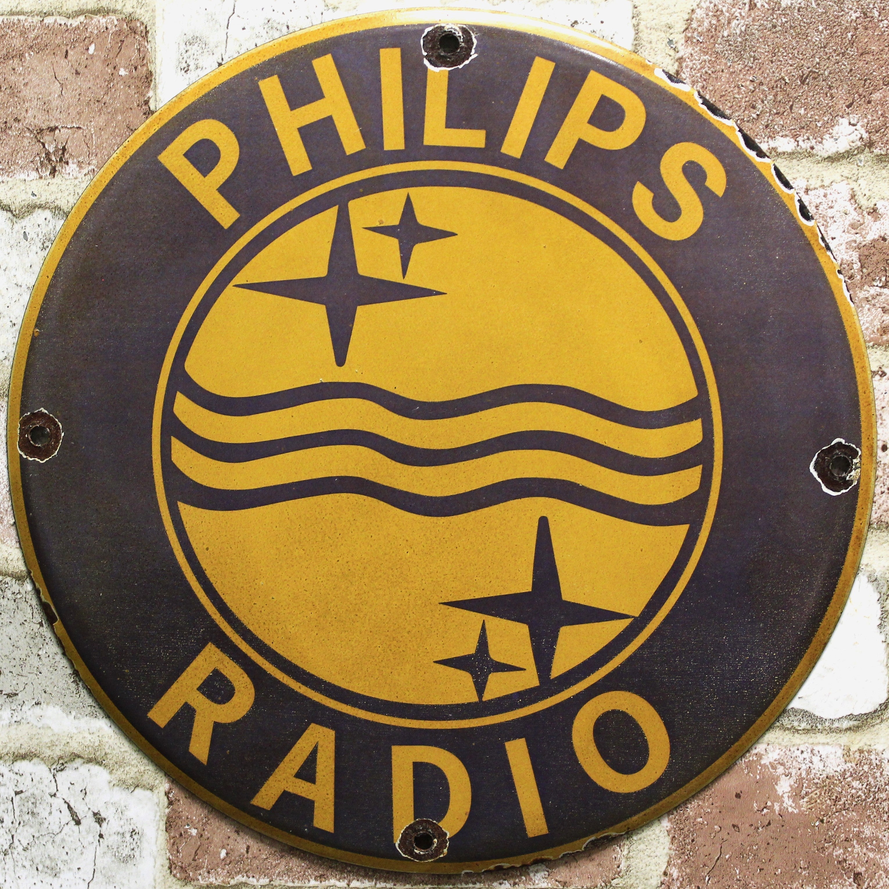 Philips Radio Vintage Porcelain Enamel Sign (12in)