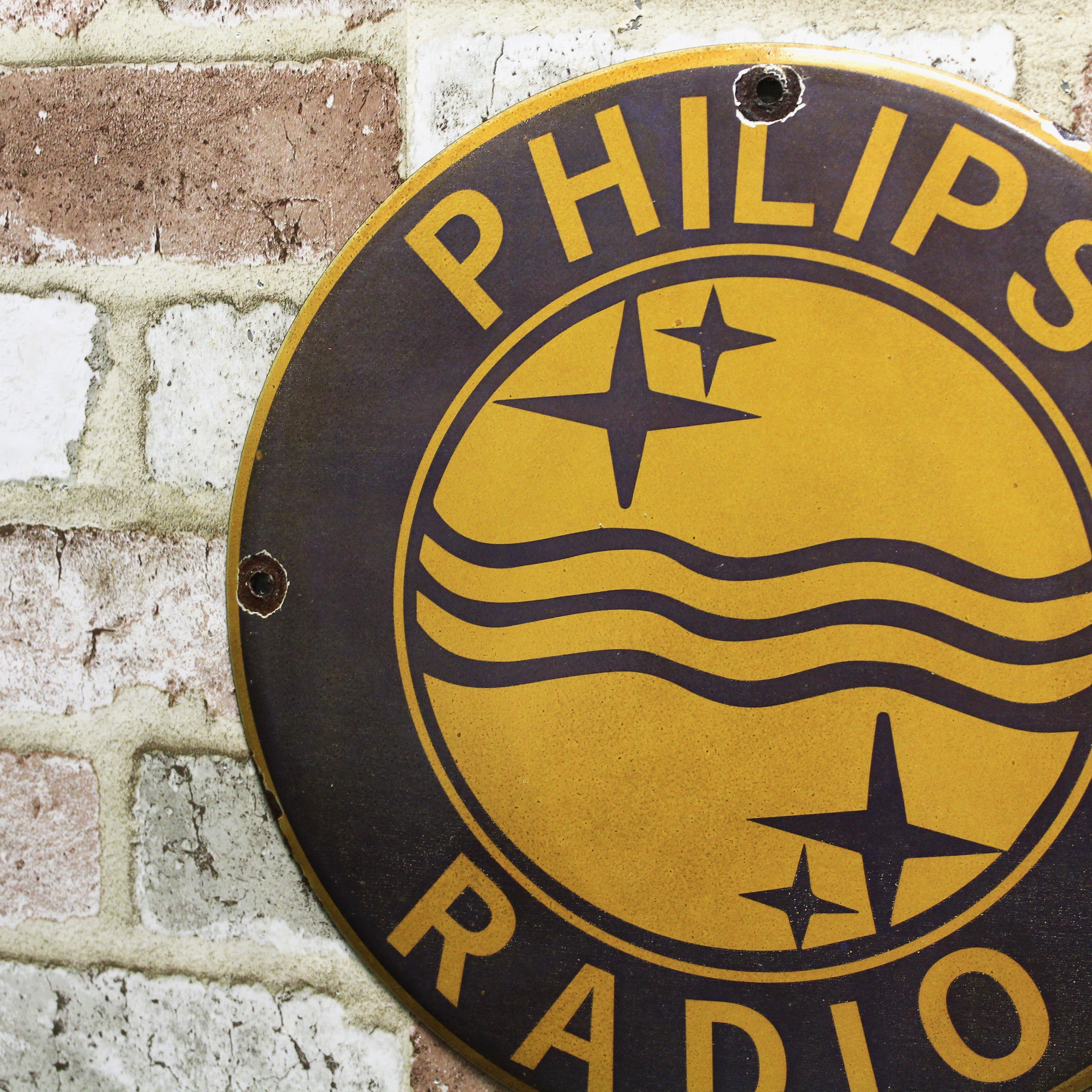 Philips Radio Vintage Porcelain Enamel Sign (12in)