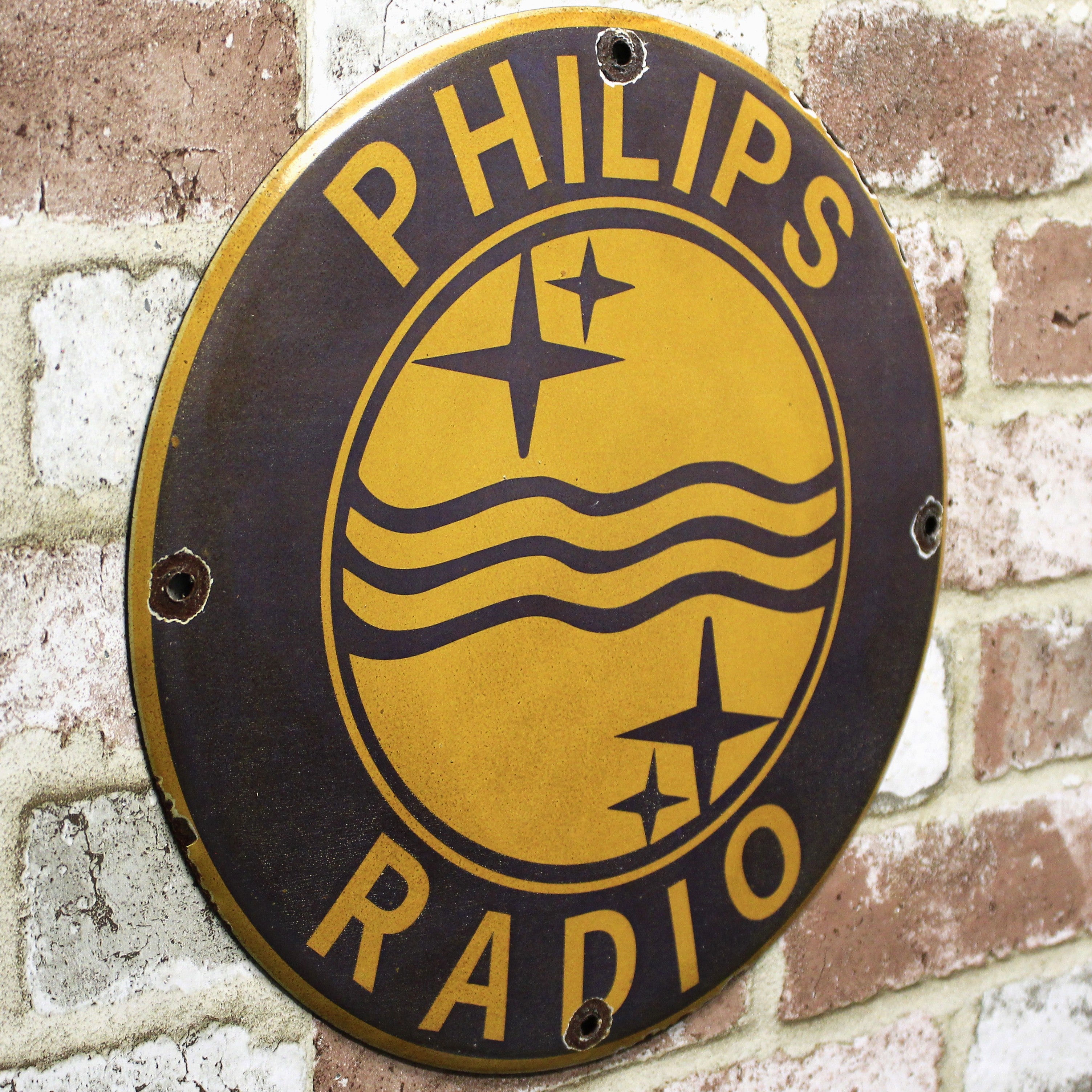 Philips Radio Vintage Porcelain Enamel Sign (12in)