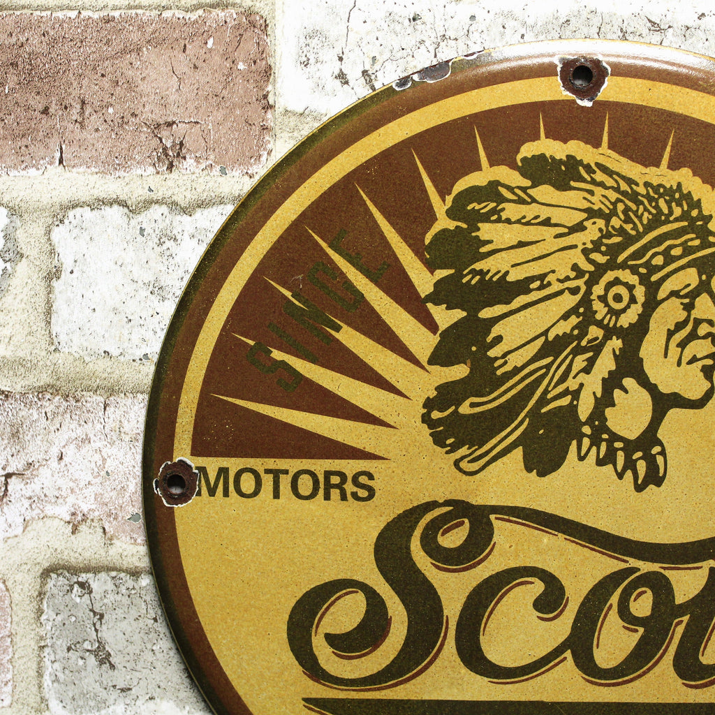 Scout Motors Company Service Porcelain Enamel Sign (12in)