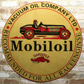 Gargoyle Mobiloil Race Engines Large Porcelain Enamel Sign | Large 30-Inch