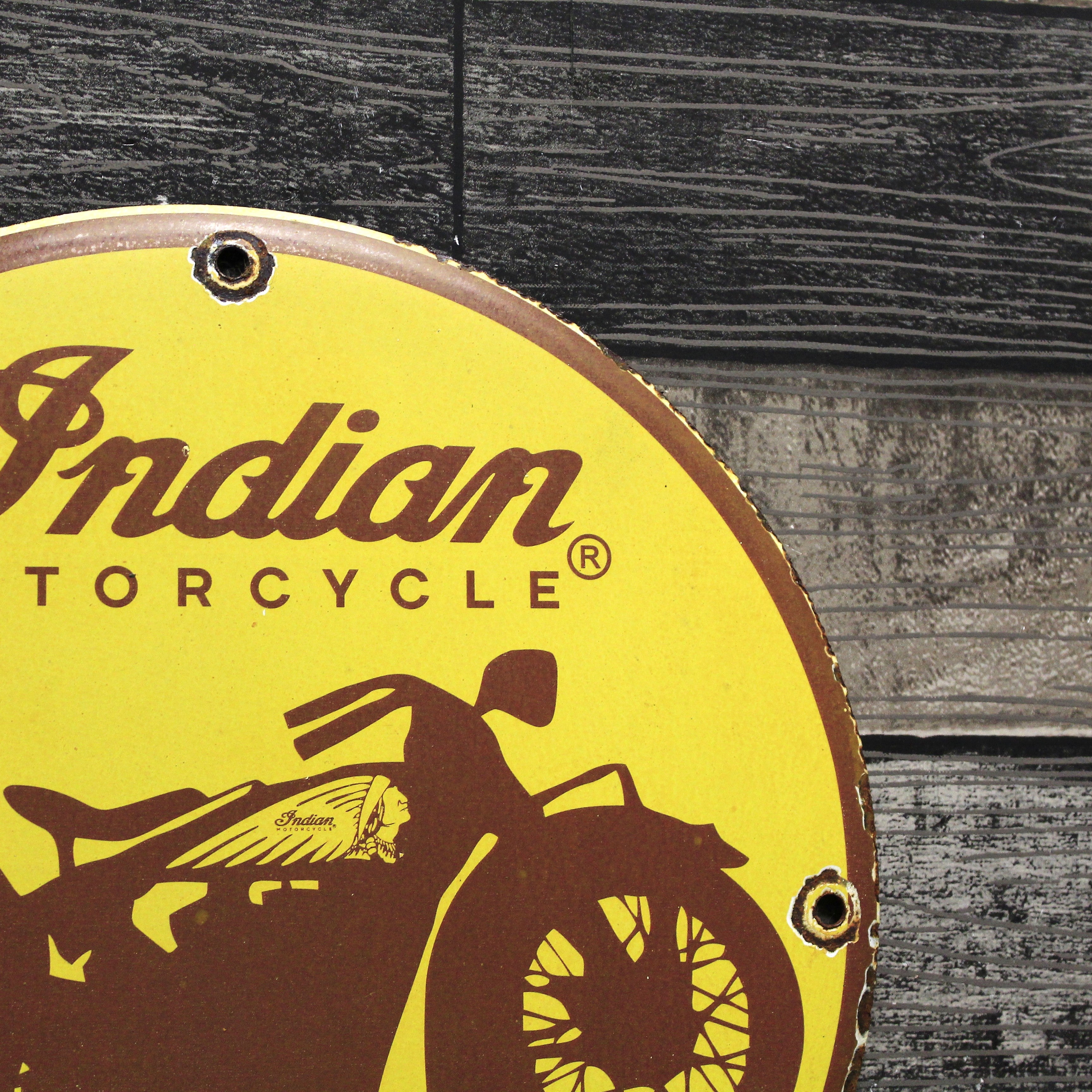 Indian Motorcycles 1901 Porcelain Enamel Sign (12in)