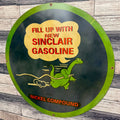 🔥 SALE — Sinclair Dino Gasoline Large 30-Inch Porcelain Enamel Sign