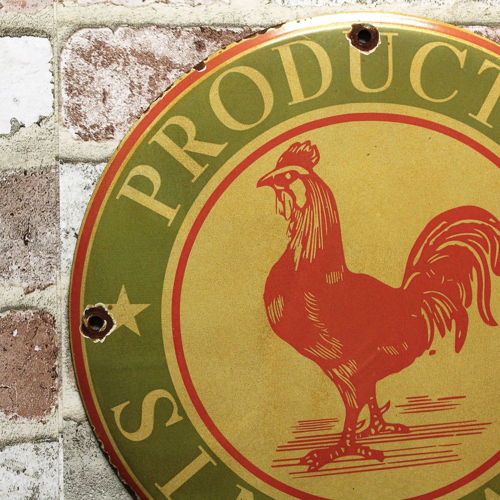 Productos Sinclair Vintage Farm Porcelain Enamel Sign (12in)