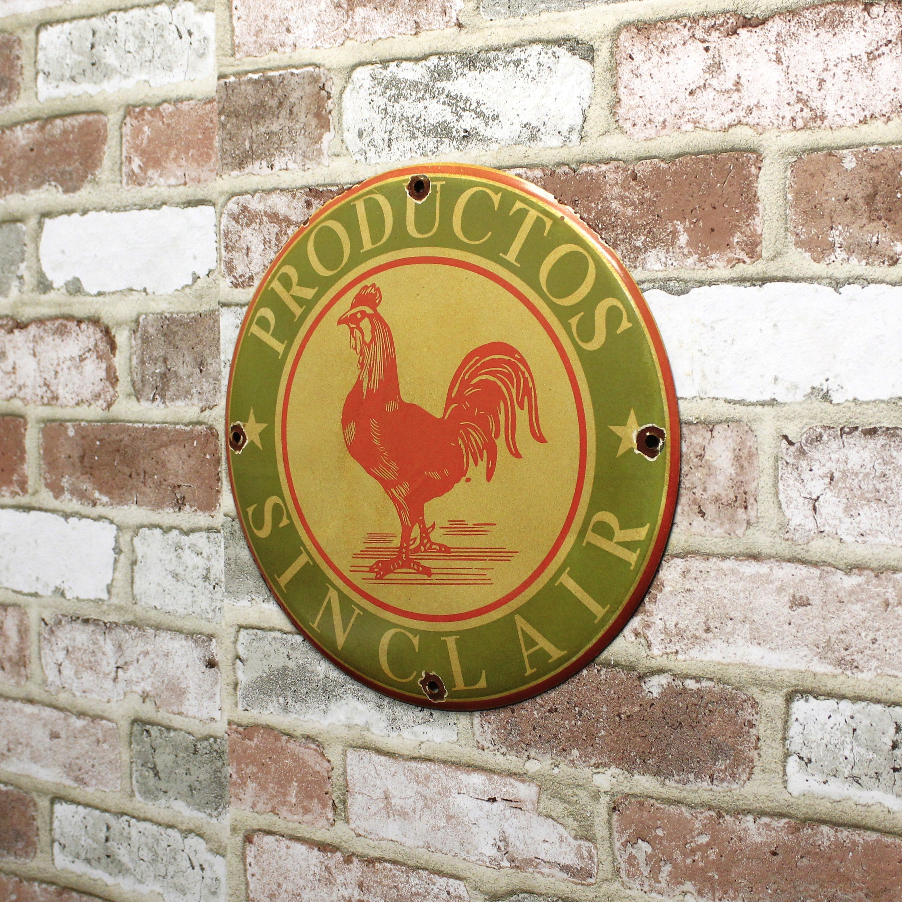 Productos Sinclair Vintage Farm Porcelain Enamel Sign (12in)