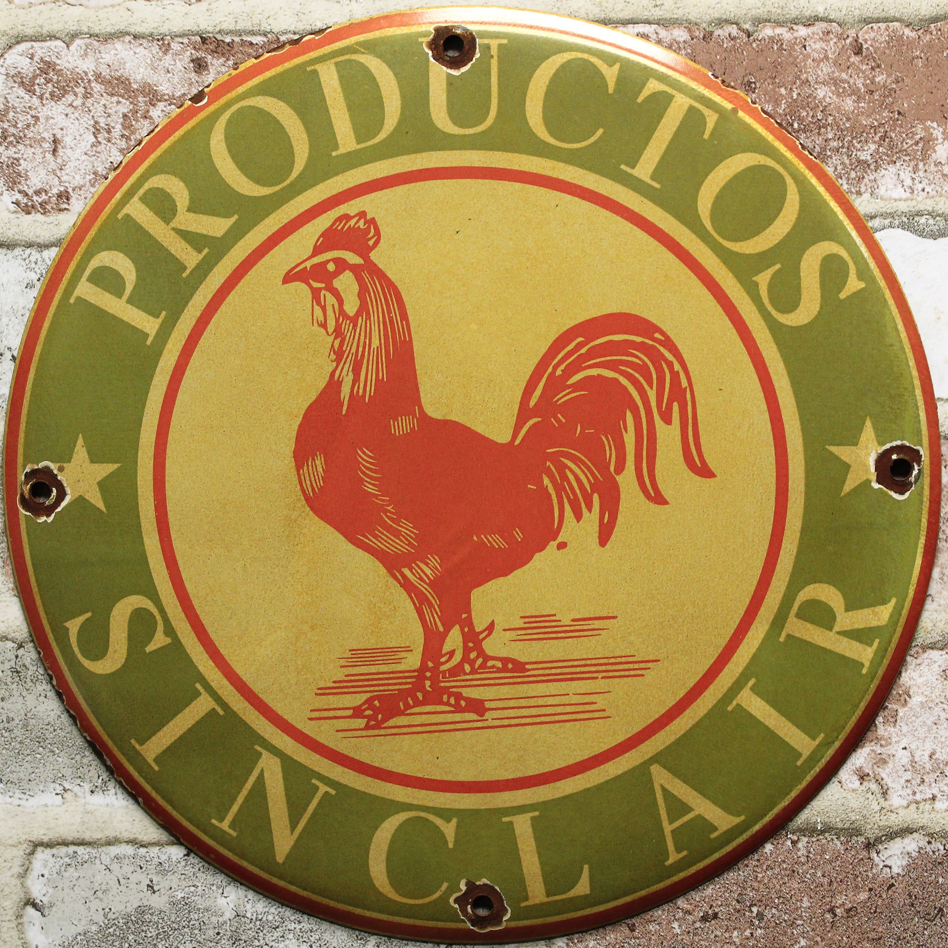 Productos Sinclair Vintage Farm Porcelain Enamel Sign (12in)