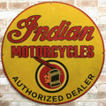 Indian Motorcycles Authorized Dealer Large Porcelain Enamel Sign