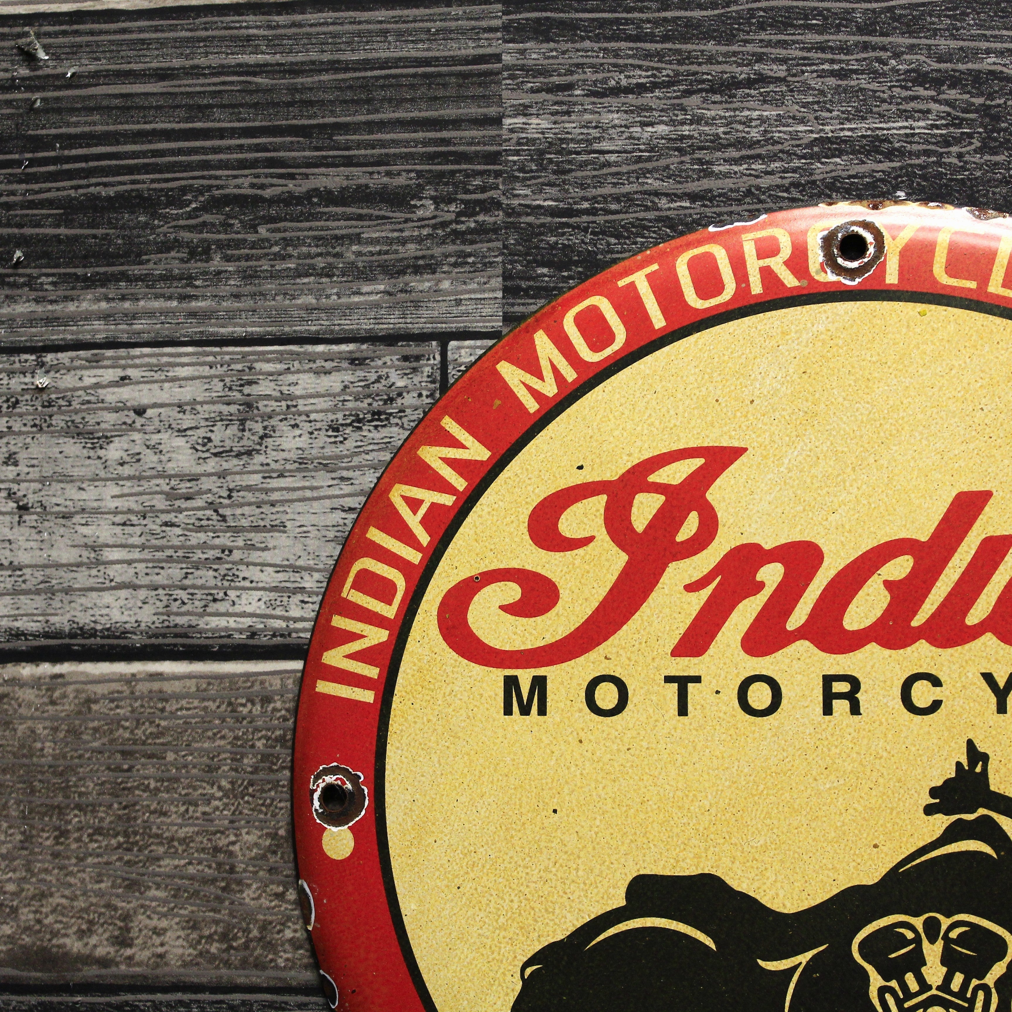 Indian Motorcycle Company Est. 1901 Vintage Porcelain Enamel Sign (12in)