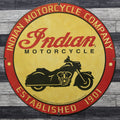 Indian Motorcycle Company Large 30-Inch Porcelain Metal Enamel Advertising Sign