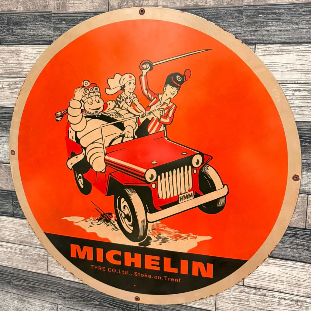 Michelin Stoke on Trent Porcelain Enamel Sign