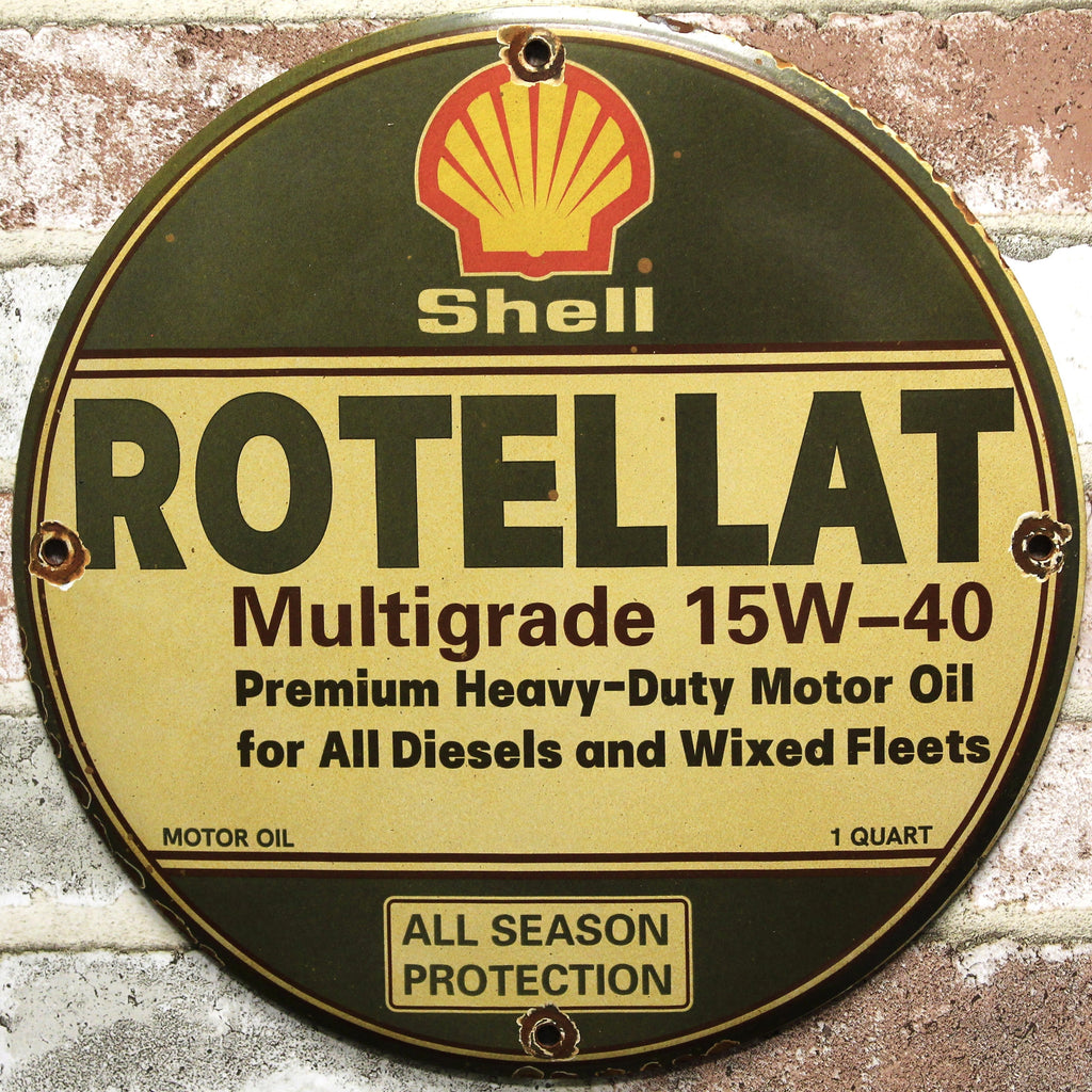 Shell Rotella T Porcelain Enamel Sign (12in)