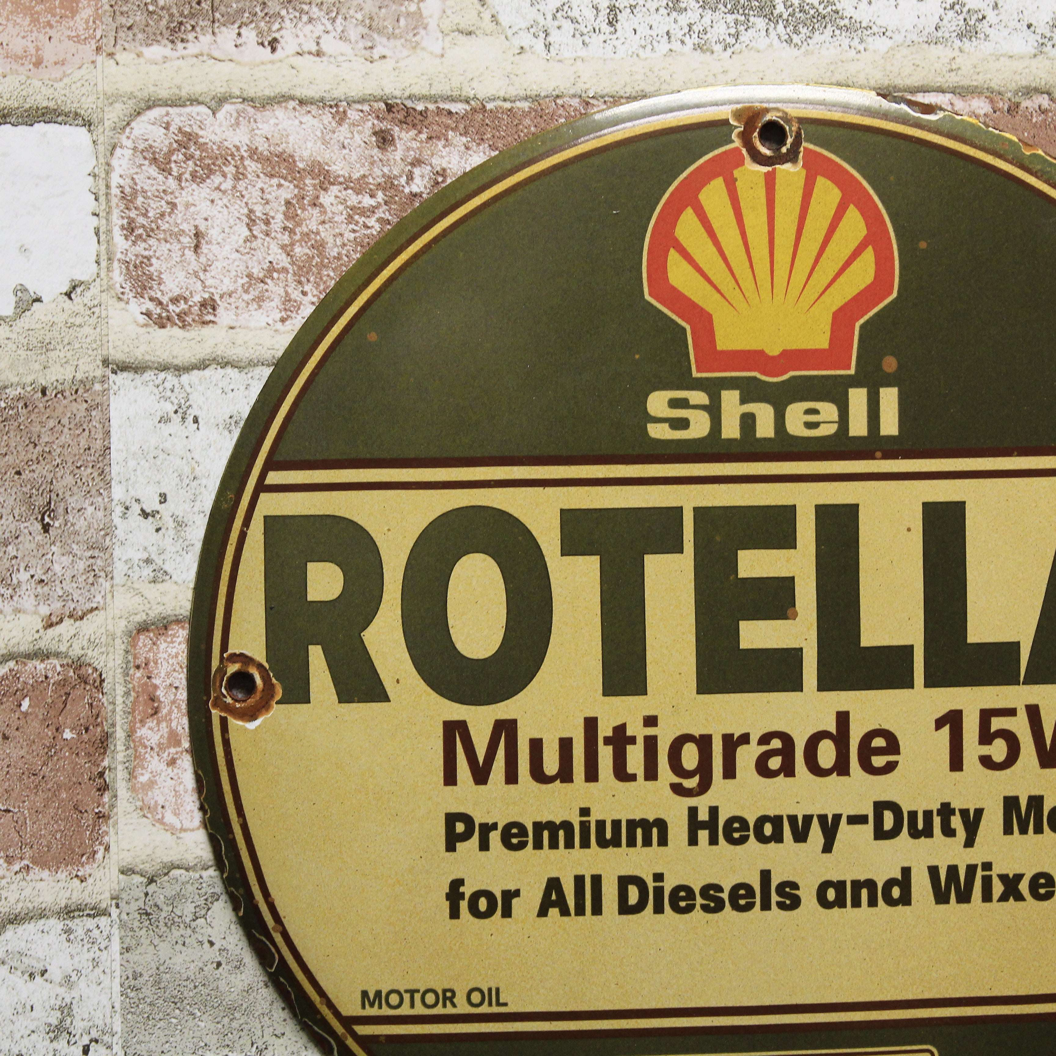Shell Rotella T Porcelain Enamel Sign (12in)