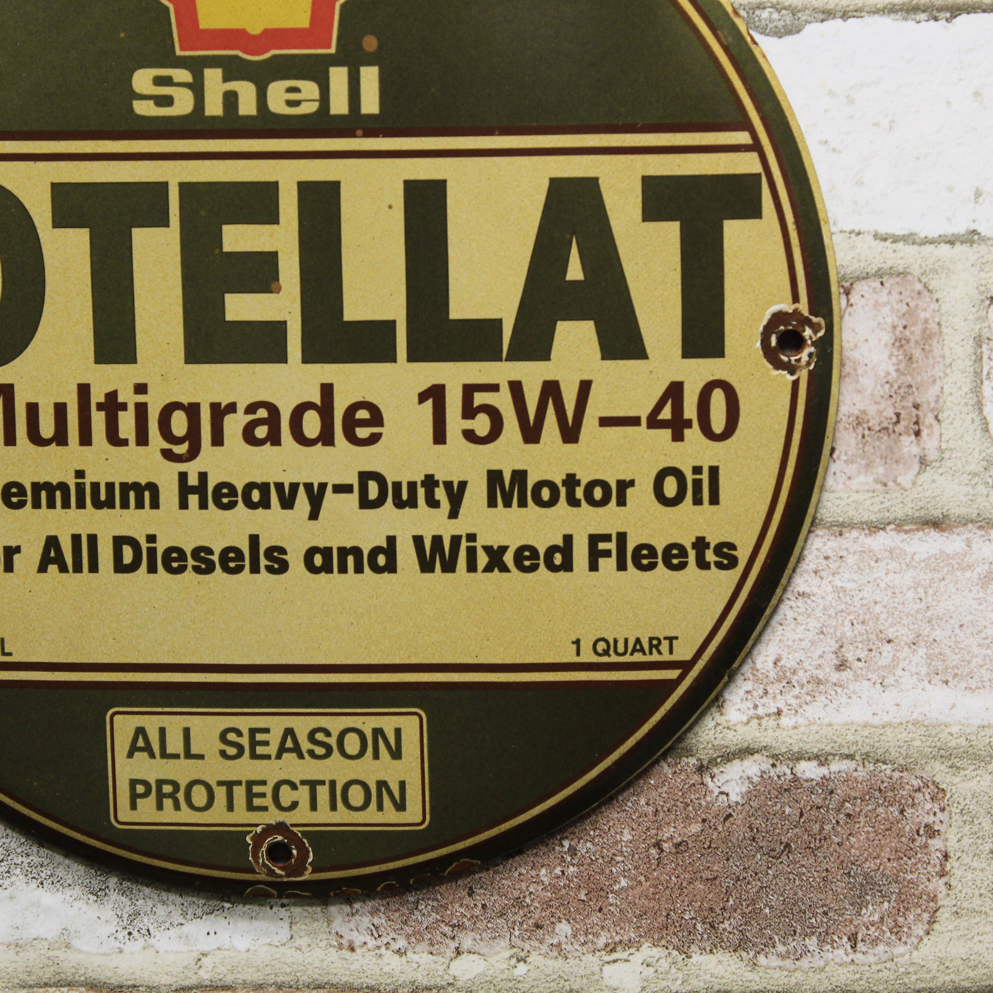 Shell Rotella T Porcelain Enamel Sign (12in)