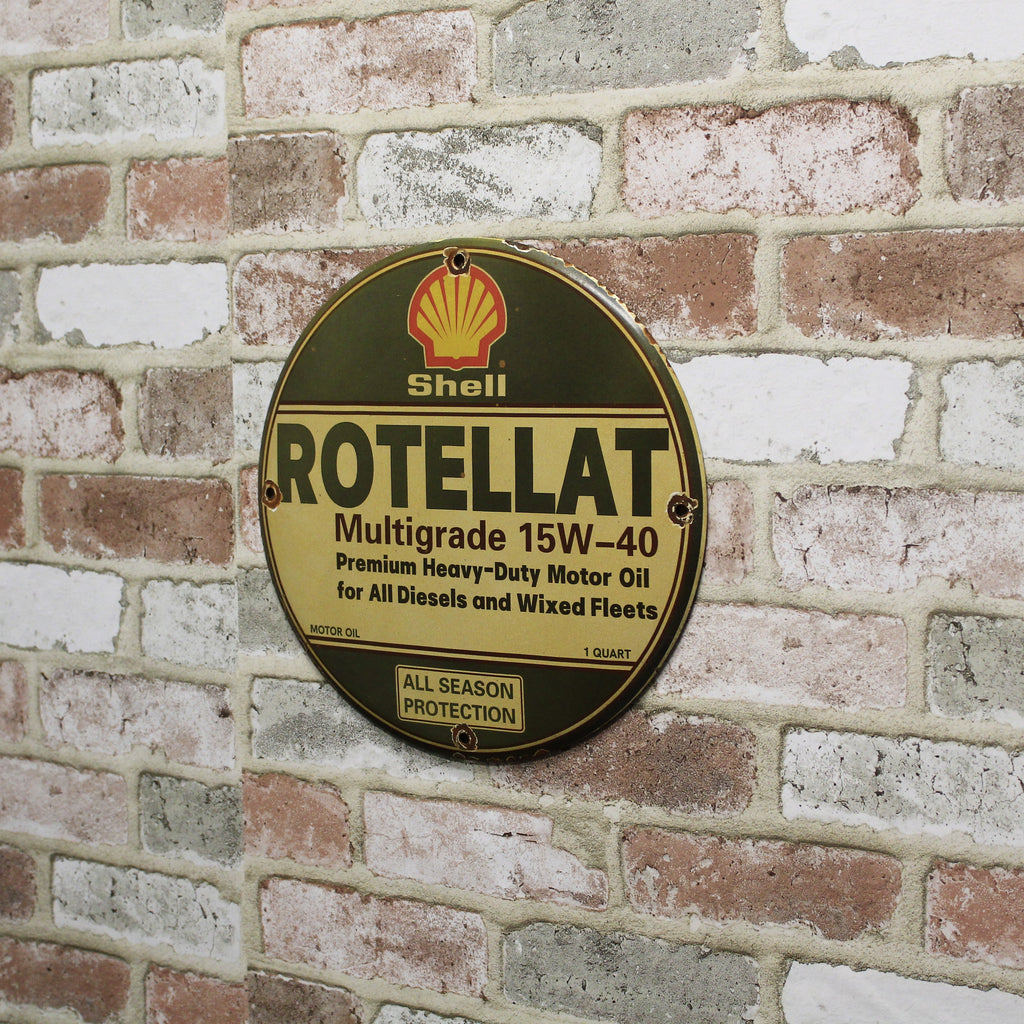 Shell Rotella T Porcelain Enamel Sign (12in)