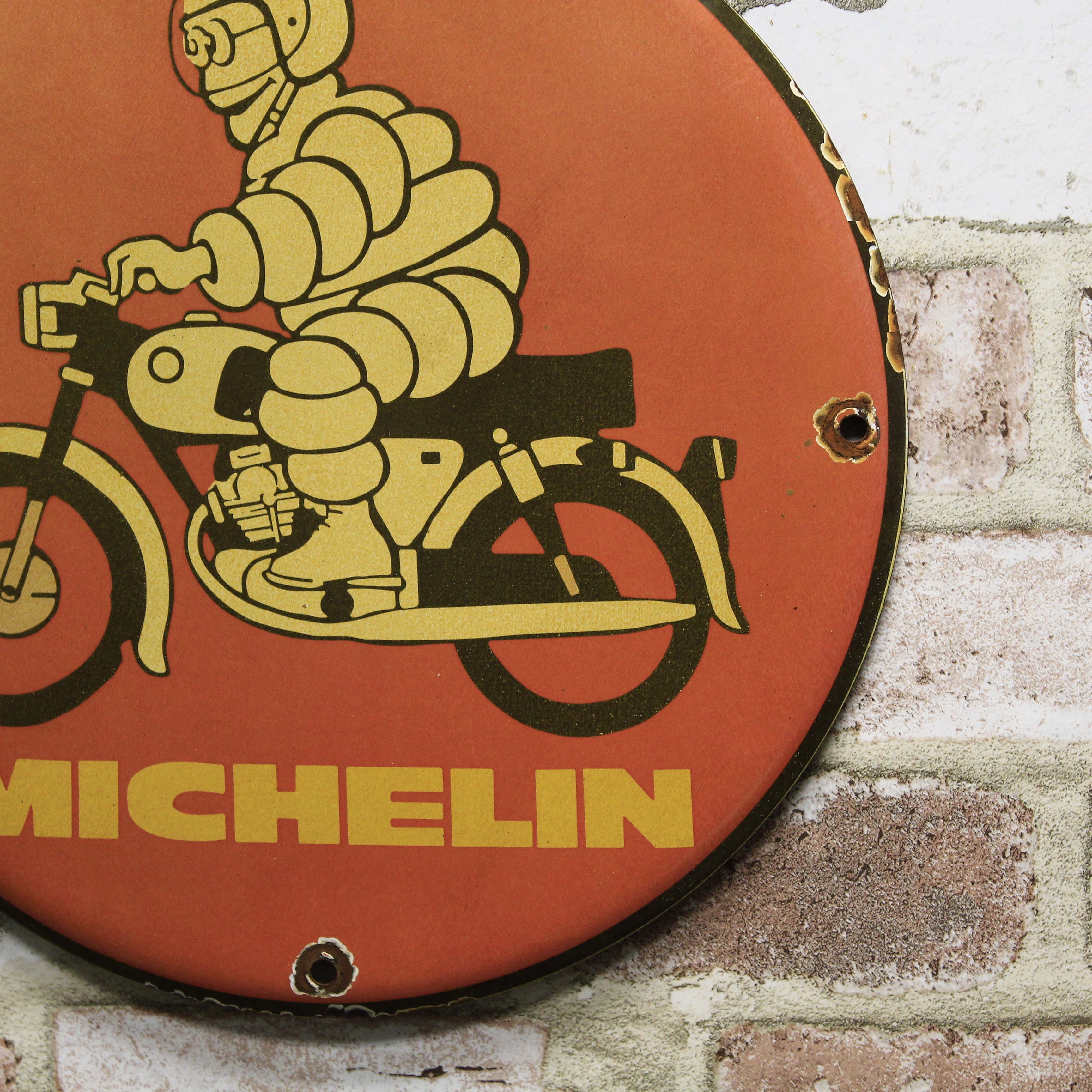 Michelin Bibendum Porcelain Enamel Sign (12in)
