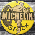 Michelin Stock Tires Vintage Porcelain Enamel Sign (12in)
