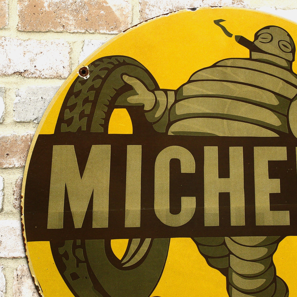 2Ft Michelin Stock Tires Porcelain Enamel Sign (24-Inch)