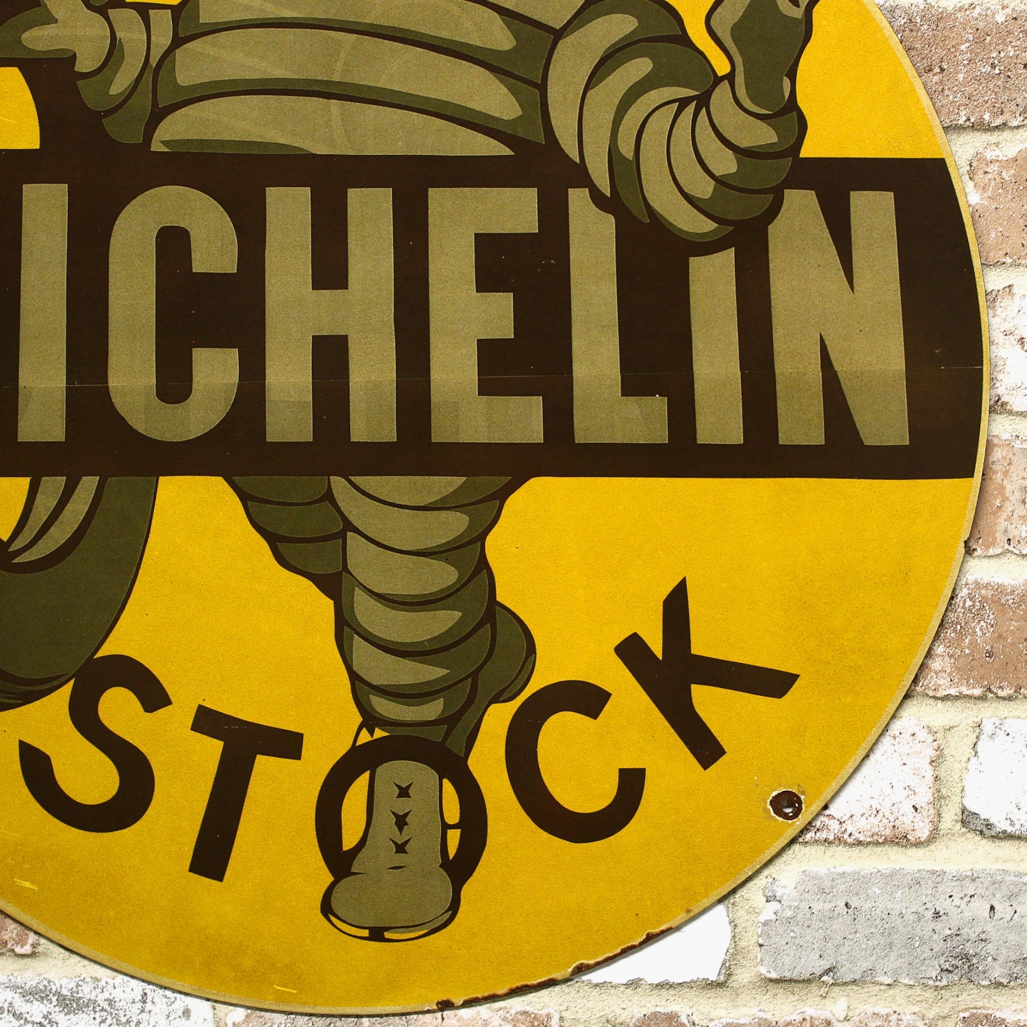 2Ft Michelin Stock Tires Porcelain Enamel Sign (24-Inch)