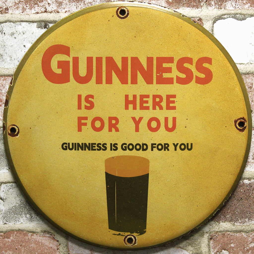 Guinness Is Good For You Porcelain Enamel Sign (12in)