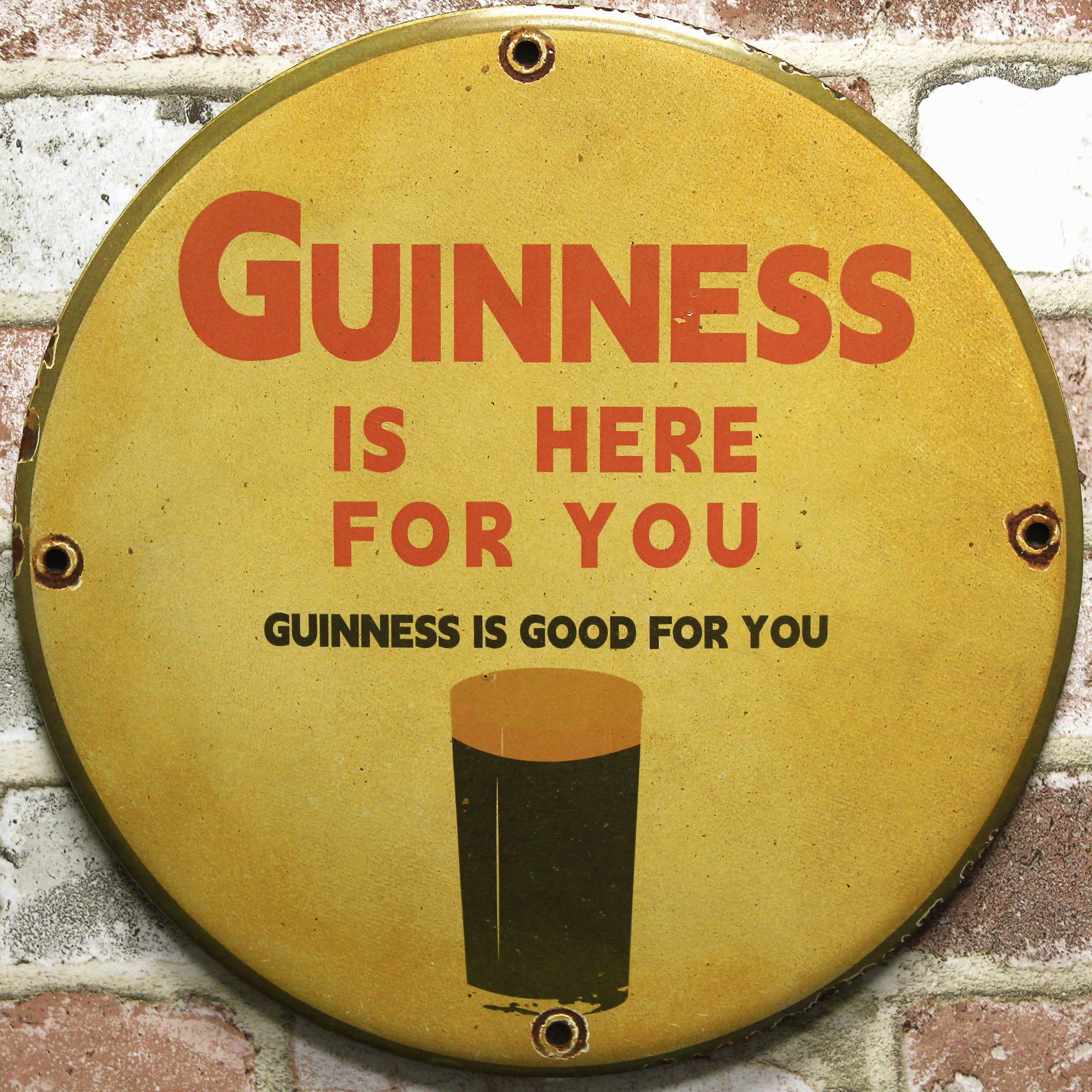 Guinness Is Good For You Porcelain Enamel Sign (12in)