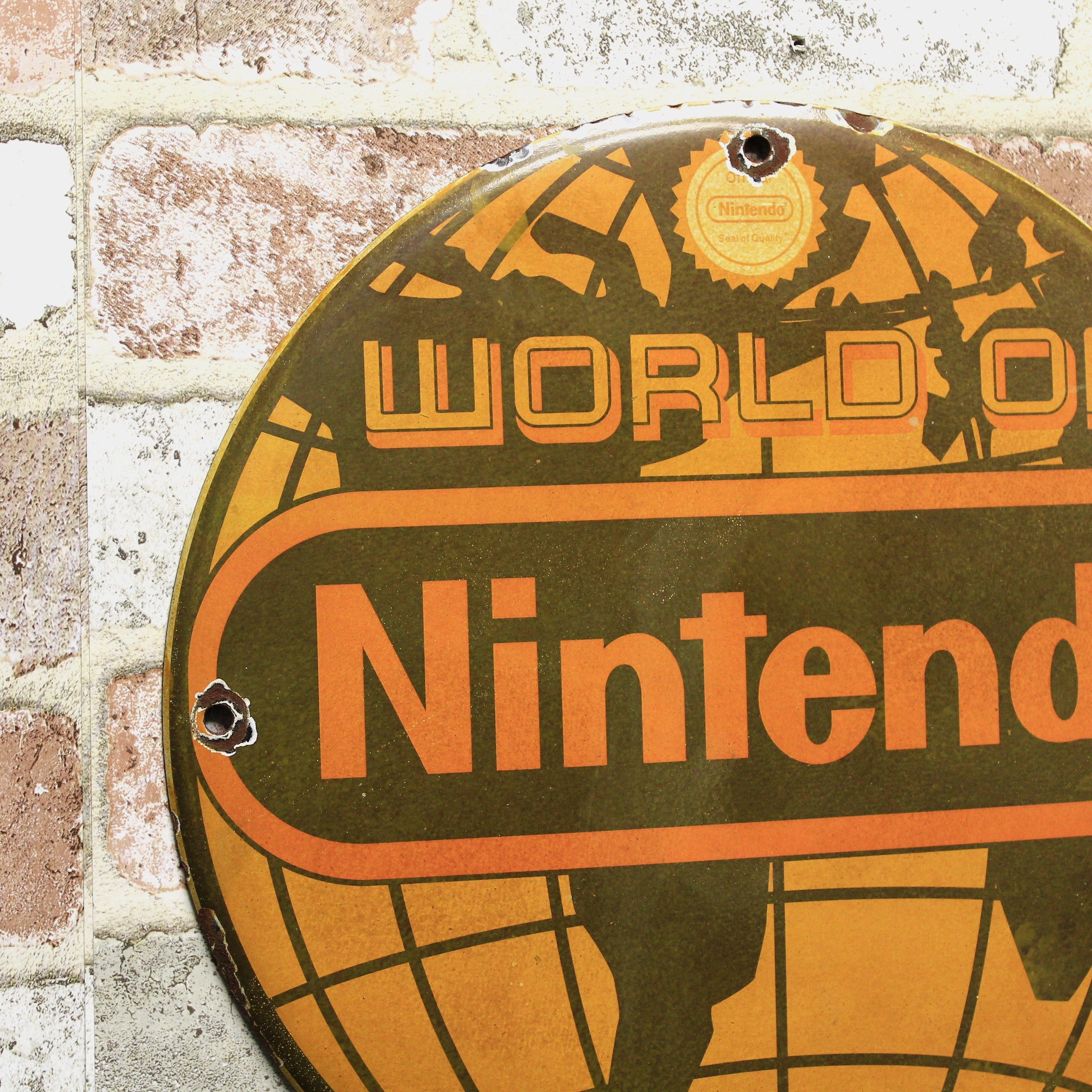 World of Nintendo Vintage Games Porcelain Enamel Sign (12in)