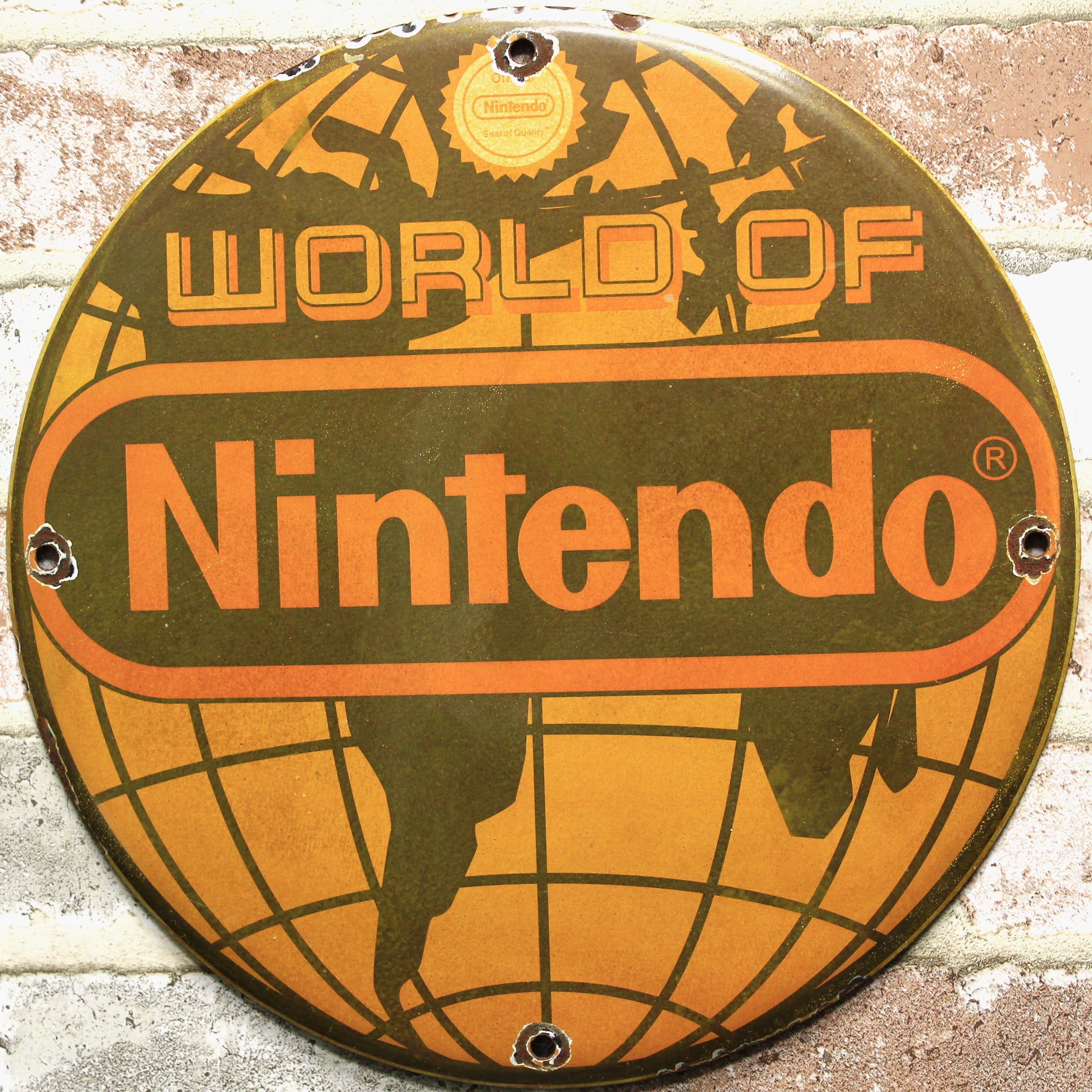 World of Nintendo Vintage Games Porcelain Enamel Sign (12in)