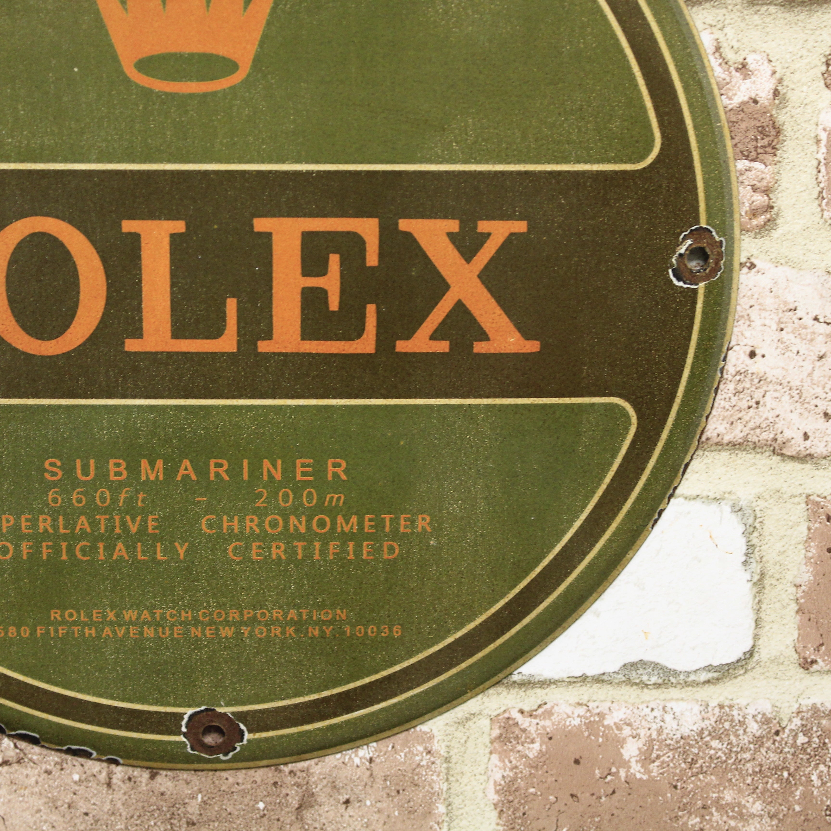 Rolex Submariner Vintage Watch Porcelain Enamel Sign (12in)