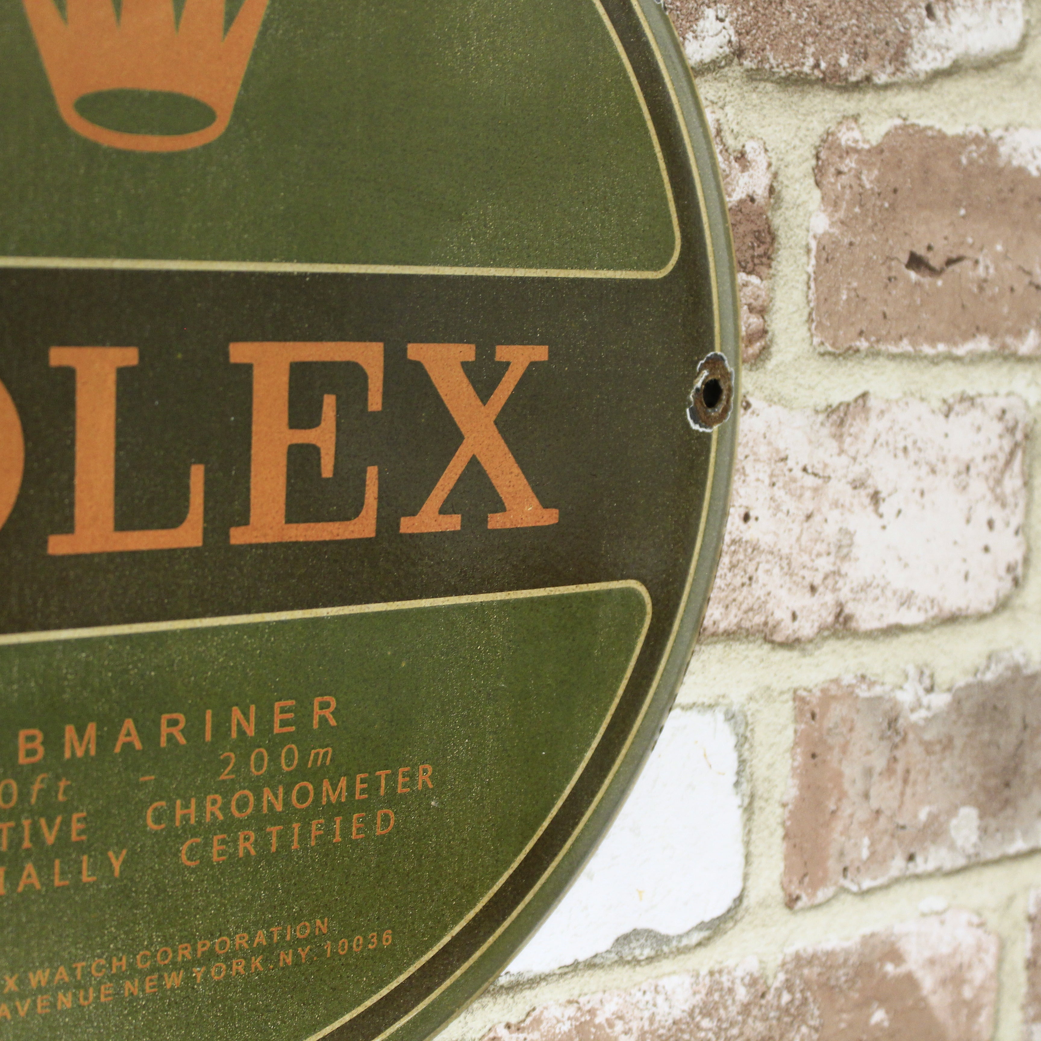 Rolex Submariner Vintage Watch Porcelain Enamel Sign (12in)