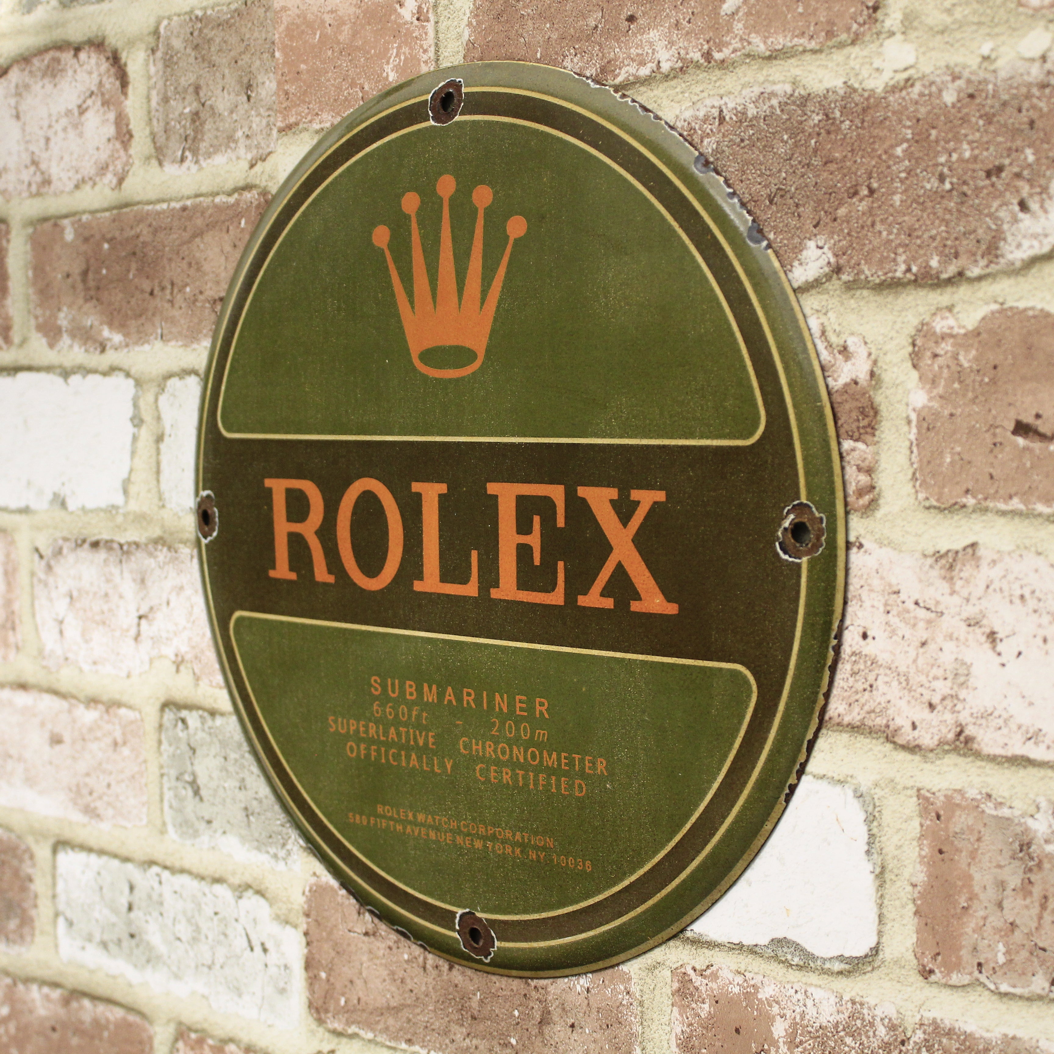 Rolex Submariner Vintage Watch Porcelain Enamel Sign (12in)