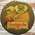 Fudgicle Fudge Freeze with Popeye Porcelain Enamel Sign (12in)
