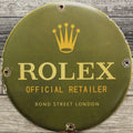 Official Retailer Bond Street London Vintage Watch Porcelain Enamel Sign (12in)